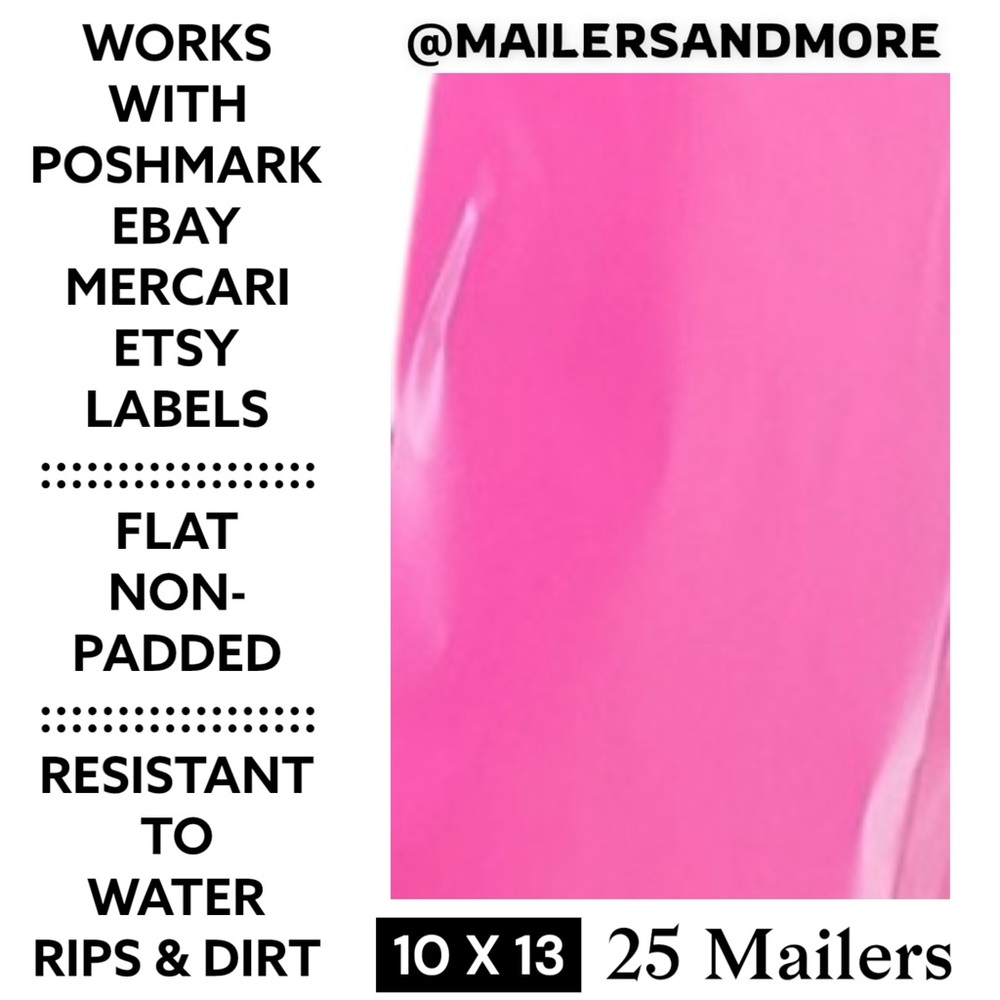 25 10X13 Hot Pink Poly Mailers ( PRICE IS FIRM ) - Picture 3 of 6